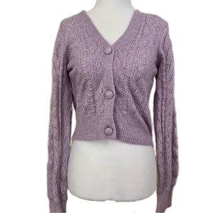 Jessica Simpson Purple Knit Cardigan